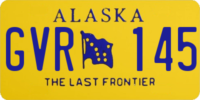 AK license plate GVR145
