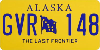 AK license plate GVR148