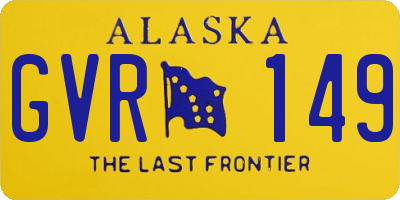 AK license plate GVR149