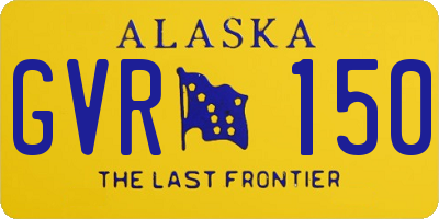 AK license plate GVR150