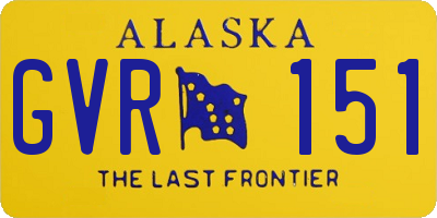 AK license plate GVR151