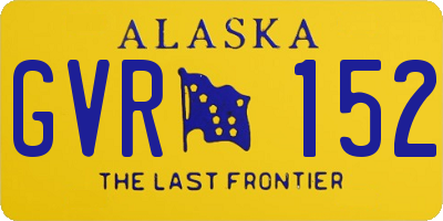 AK license plate GVR152