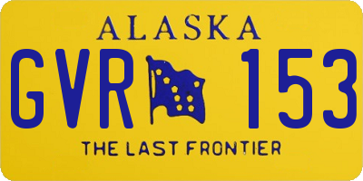 AK license plate GVR153