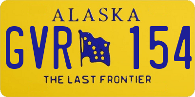 AK license plate GVR154