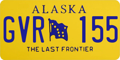 AK license plate GVR155