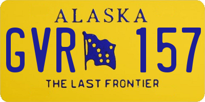 AK license plate GVR157