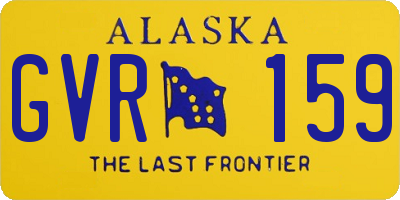 AK license plate GVR159
