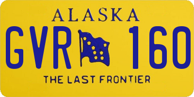 AK license plate GVR160