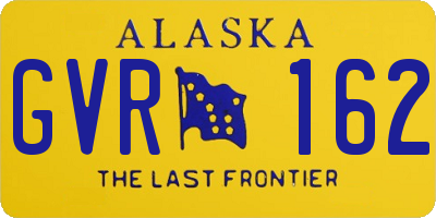 AK license plate GVR162
