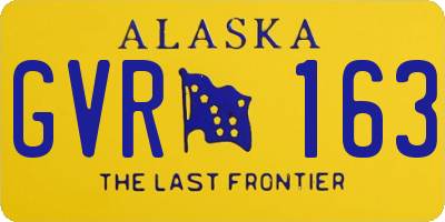 AK license plate GVR163