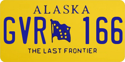 AK license plate GVR166