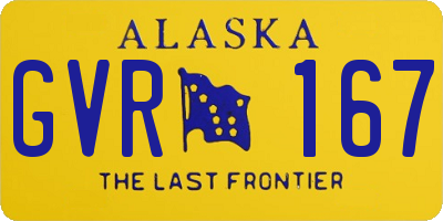 AK license plate GVR167