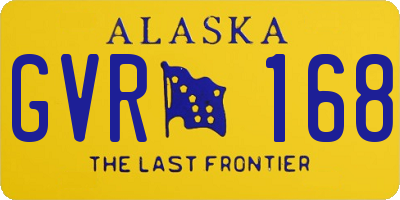 AK license plate GVR168