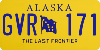 AK license plate GVR171