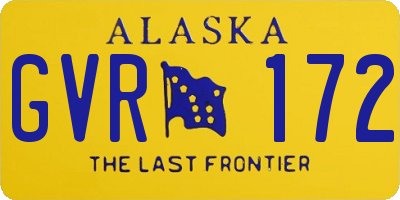 AK license plate GVR172