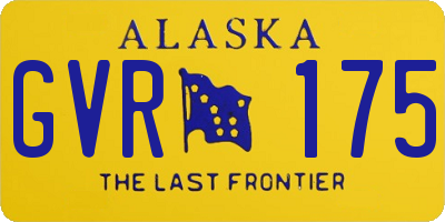 AK license plate GVR175