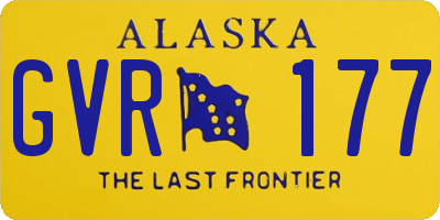 AK license plate GVR177