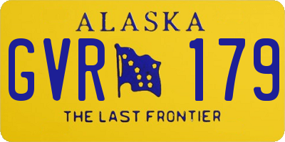 AK license plate GVR179