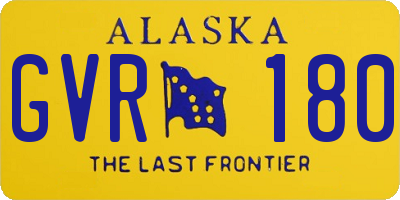 AK license plate GVR180