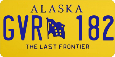 AK license plate GVR182