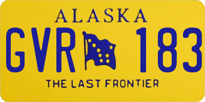 AK license plate GVR183