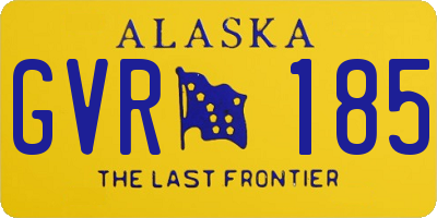 AK license plate GVR185