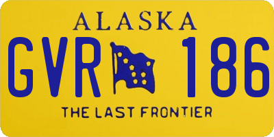 AK license plate GVR186