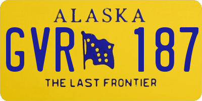 AK license plate GVR187