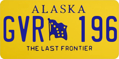 AK license plate GVR196