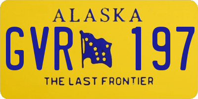 AK license plate GVR197