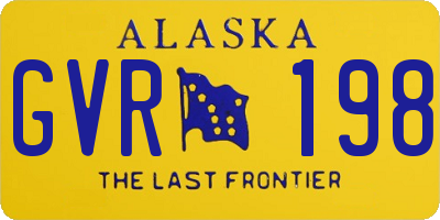 AK license plate GVR198