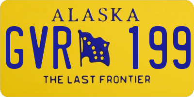 AK license plate GVR199