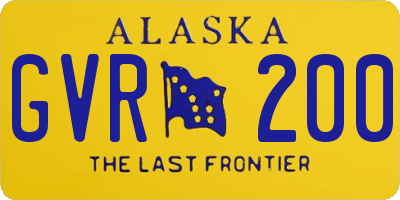 AK license plate GVR200