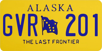 AK license plate GVR201