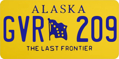 AK license plate GVR209
