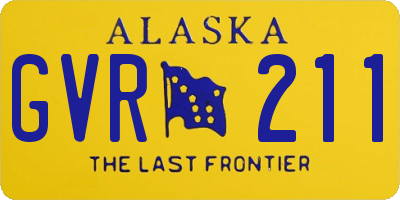 AK license plate GVR211