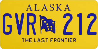 AK license plate GVR212