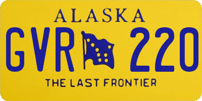 AK license plate GVR220