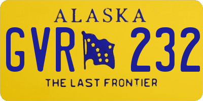 AK license plate GVR232