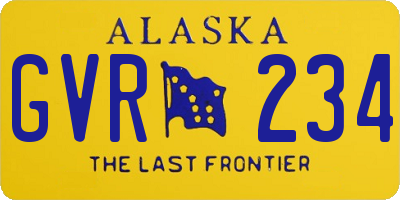 AK license plate GVR234