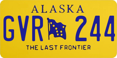 AK license plate GVR244