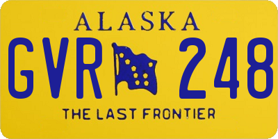 AK license plate GVR248