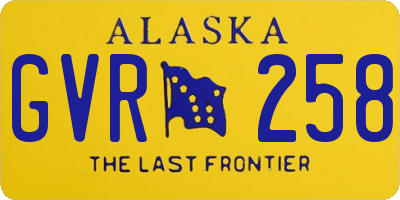 AK license plate GVR258