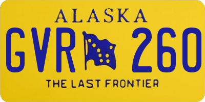 AK license plate GVR260