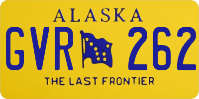 AK license plate GVR262