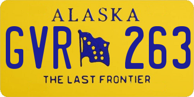 AK license plate GVR263