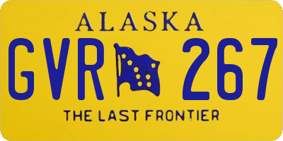 AK license plate GVR267
