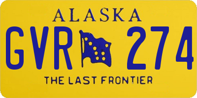 AK license plate GVR274