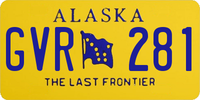 AK license plate GVR281