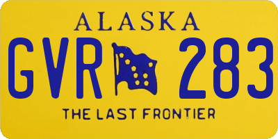 AK license plate GVR283